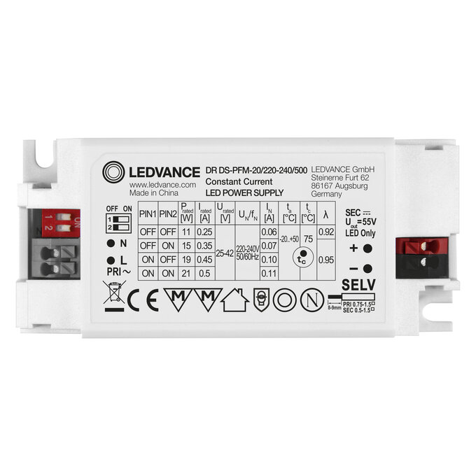DR DS-PFM -20/220-240/500 white, horizontal