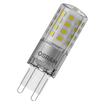 LED PIN 50 320° DIM 4.4W 827 Clear G9 white, diagonal, OSRAM logo (thumbnail)