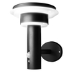 ENDURA Style Solar Wall Sensor Double Circle 6W Black white, upright, sw. on (thumbnail)