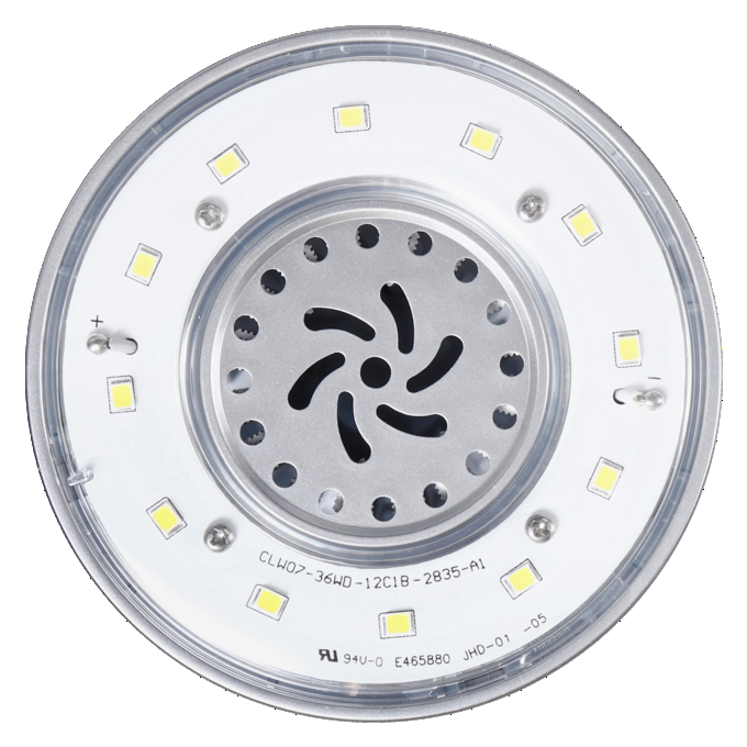 HIDr High Lumen 36W UNV 3000K MED white, top view