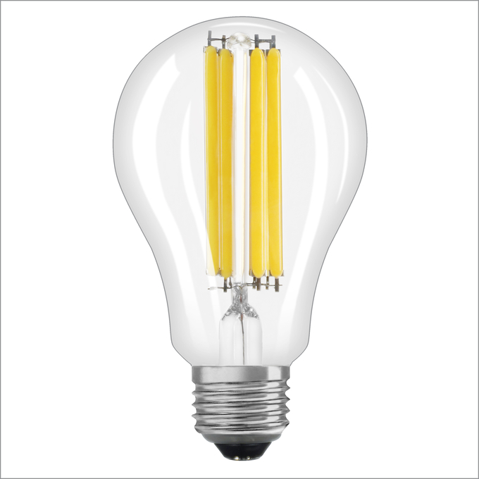 HIDr High Lumen Filament A21 18W UNV 5000K FR MED white, upright