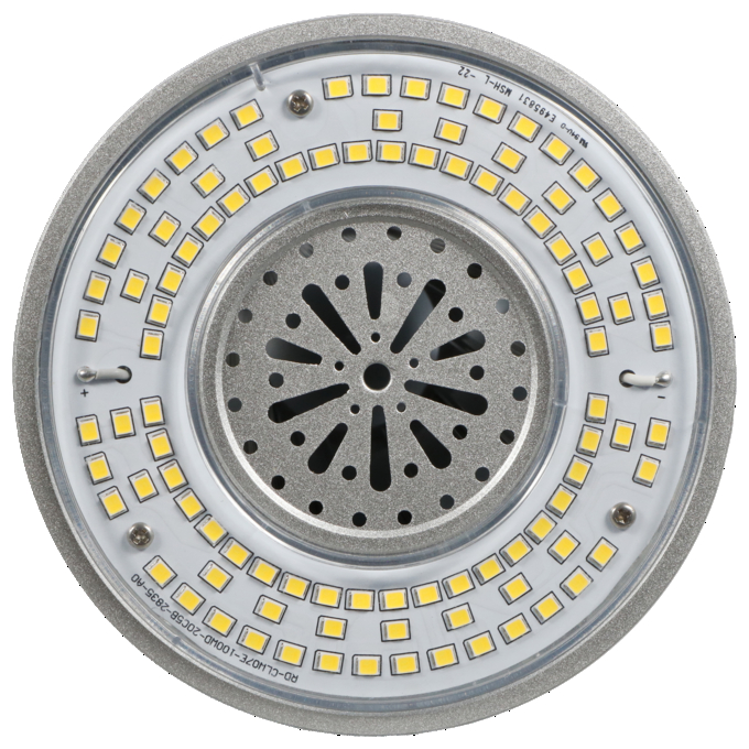 HIDr High Lumen 100W UNV 3000K MOG white, top view
