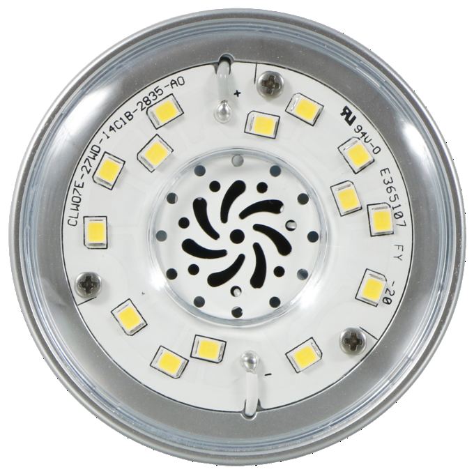 HIDr High Lumen 27W UNV 3000K MED white, top view