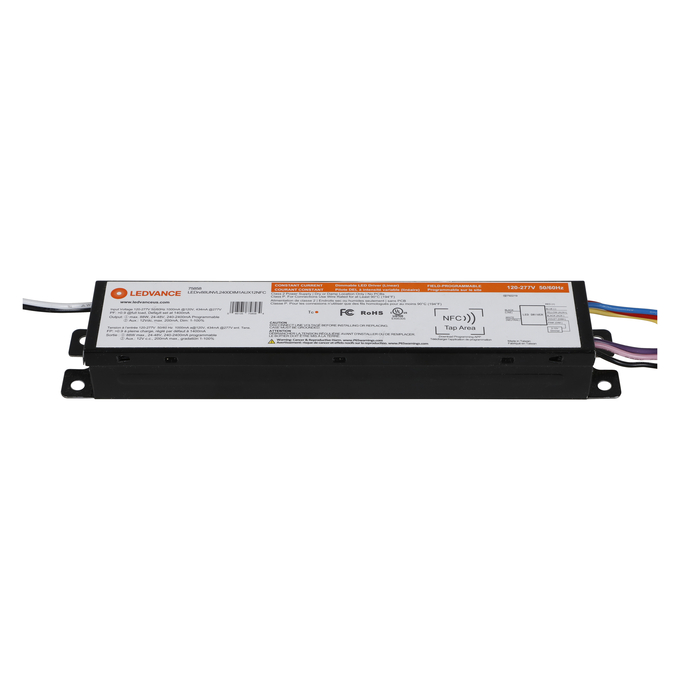 LED NFC PROGRAMMABLE DRIVER LINEAR 88W UNV 2400mA DIM1 AUX12  white, horizontal