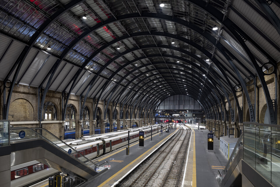 New lighting at Kings Cross Station