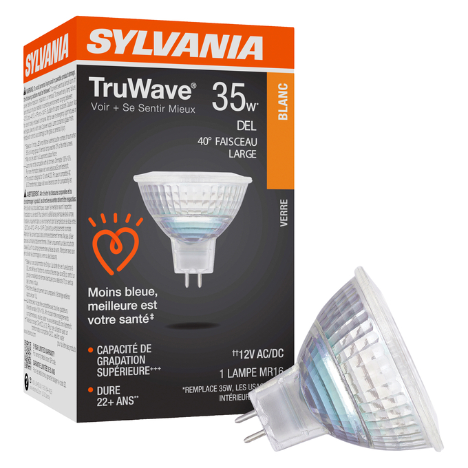 TruWave® MR16  4.5W DIM 5000K NFL 25 1PK Combo Shot = Product Beauty Shot + Packaging Image