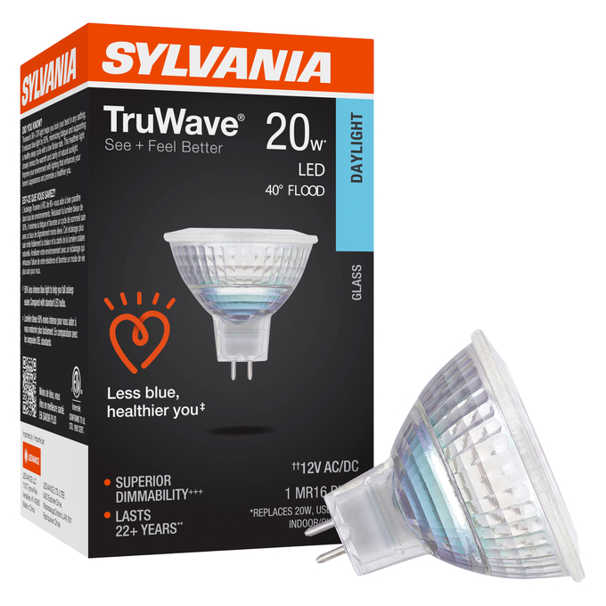 TruWave® MR16  4.5W DIM 5000K NFL 25 1PK Combo Shot = Product Beauty Shot + Packaging Image