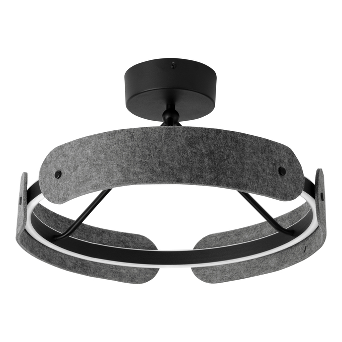 Decor Curve Felt Ceiling 33W 830 Dark Grey