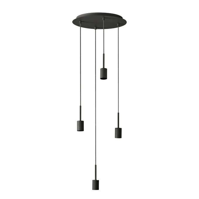 Decor Pendant Needle Plate 4xE27 Dark Grey