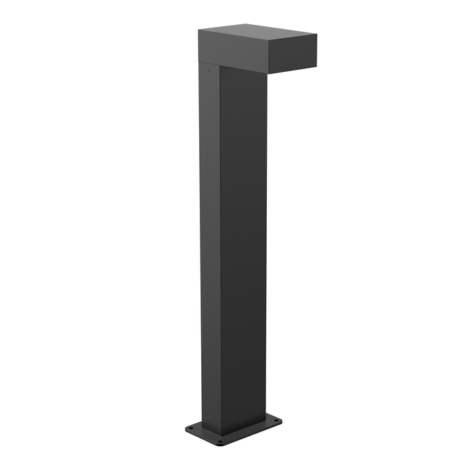 Bollard Rectangular 0.8m 12W 830 Black white, upright