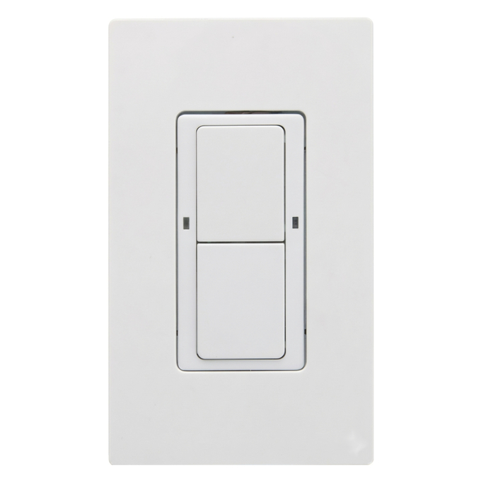 LINE-VOLTAGE POWERED WALL CONTROLLER 2-BUTTON