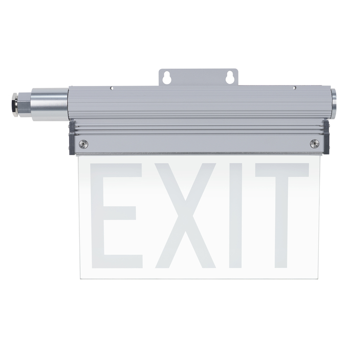 HAZ EXIT SIGN C1D2 120-277V NICKEL GR white, horizontal